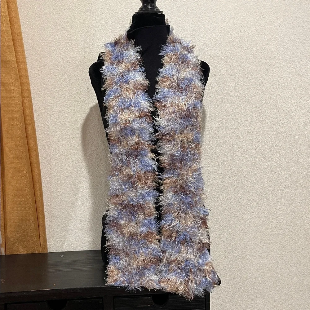 Fuzzy Multicolor Scarf - Picture 3 of 5
